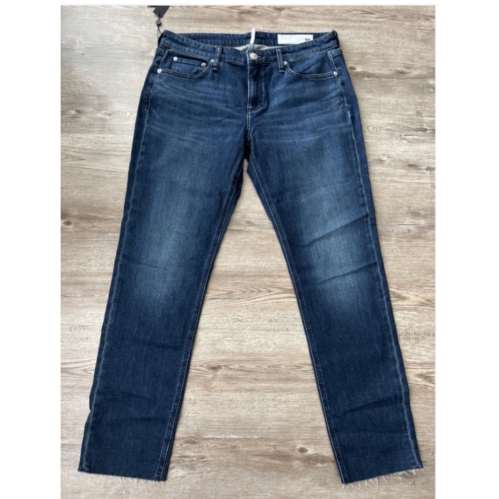 Rag & Bone Dre Low-Rise Slim Boyfriend Jeans Womens 29 Ella Blue Denim NWT